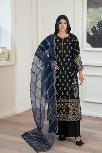 3 Piece Stitched Chifoon Embroided - Rozana Style